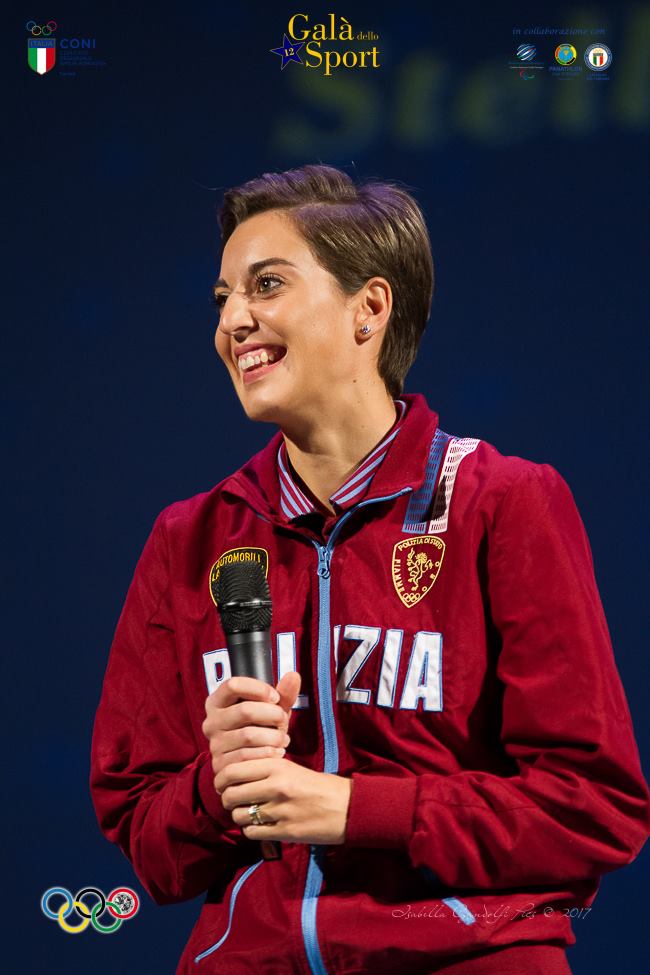 Jessica Rossi premiata al Gala del CONI di Ferrara nel 2017