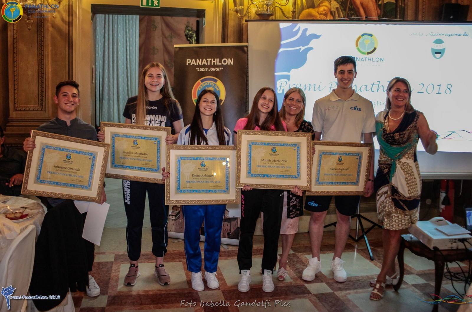 i ragazzi premiati con i Premi Panathlon 2018